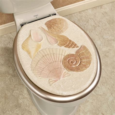 Sea Shell Coastal Elongated Toilet Seat