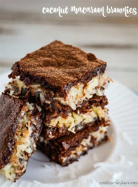 Coconut Brownies Two Layers Of Fudgy Brownie With A Coconut Macaroon