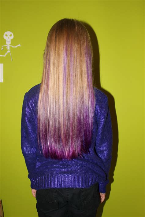 My Daughters Purple Ombre Hair Colour