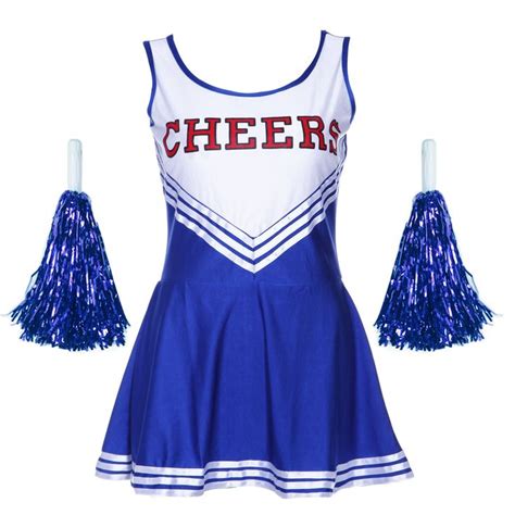 Varsity College Sports Cheerleader High School Girl Musical Uniform Fancy Dress Costume Outfit W