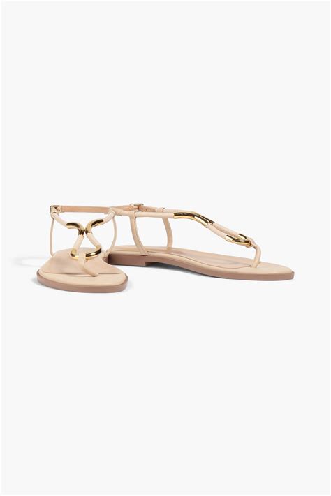 Sergio Rossi Embellished Leather Sandals The Outnet
