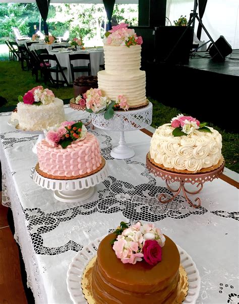 Multiple Wedding Cakes Table Wedding Cake Table Wedding Cake Display Multiple Wedding Cakes