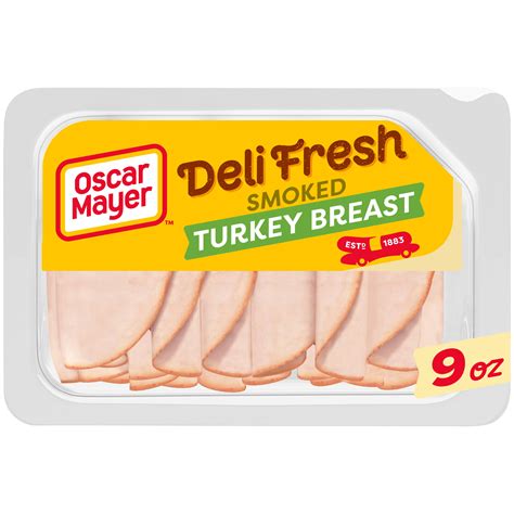 Oscar Mayer Deli Fresh Smoked Sliced Turkey Breast Deli Lunch Meat 9 Oz Package