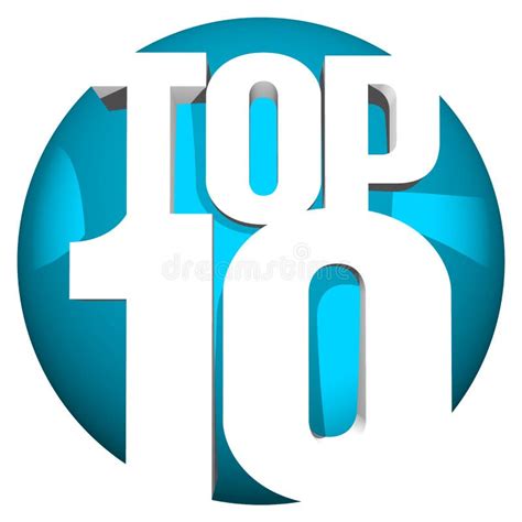 Top 10 Ten Stars Celebrate Best Review Rating Award Stock Illustration