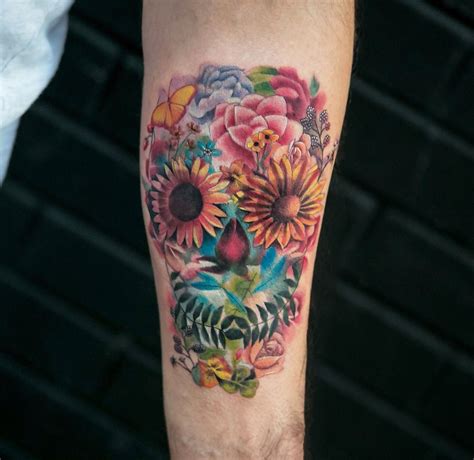 Flower Skull Best Tattoo Design Ideas
