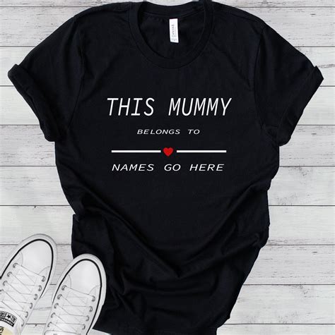 This Mummy Belongs To Personalised T Shirt Mothers Etsy
