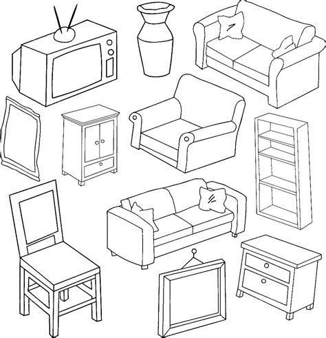 Home Housework Furniture Coloring Pages Hannah Thoma Vrogue Co