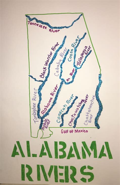 Alabama Rivers Map Project 4th Grade Activities
