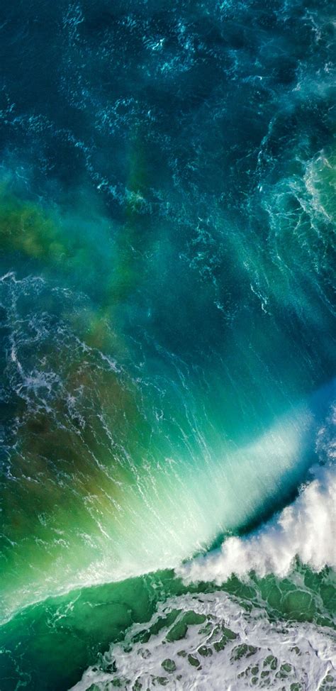 Download 1440x2960 Waves Top View Ocean Wallpapers For Samsung Galaxy S8 Wallpapermaiden