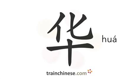 How To Write 华 Huá China Chinese Stroke Order Radical Examples