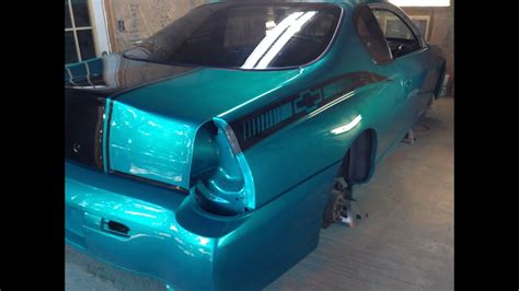 Update 9 2000 Monte Carlo Ss Candy Teal Painting Car In Booth Youtube