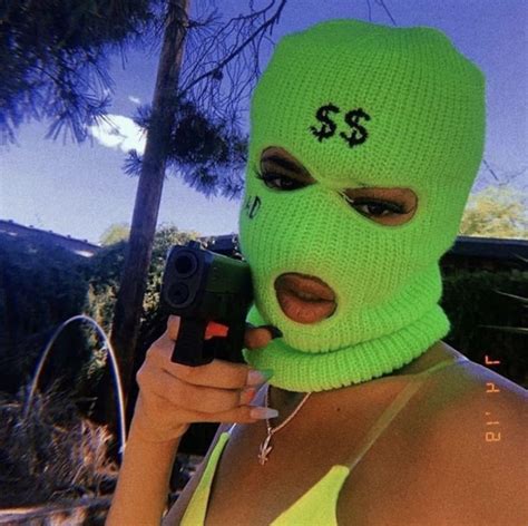 Baddie Wallpapers Green Ski Mask Ski Mask Bad Girl Aesthetic Thug