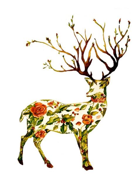 Items Similar To The Holiday Deer Watercolor Art Print T Idea On