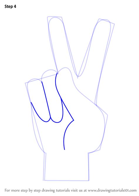 Learn How To Draw Peace Sign Hand Symbols Step By Step
