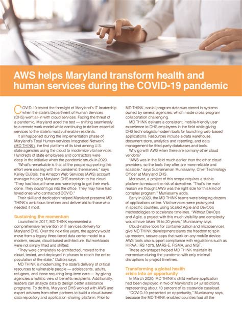 Maryland Transforms Health And Human Services During The Covid 19 Pandemic