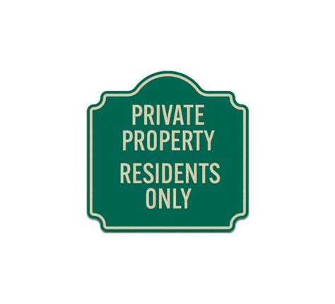 Residents Only Aluminum Sign Reflective