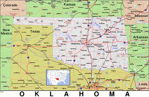 Ok · Oklahoma · Public Domain Maps By Pat The Free Open