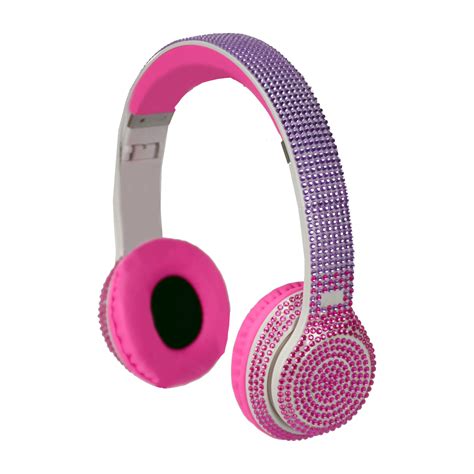 Stereo Bluetooth Bling Headphones Pink Play Kids Musical Maisonette
