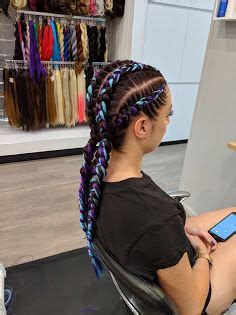 Its not perfect i know! 4 into 2 dutch braids | Braids with extensions, French braids with extensions, Hair extensions ...