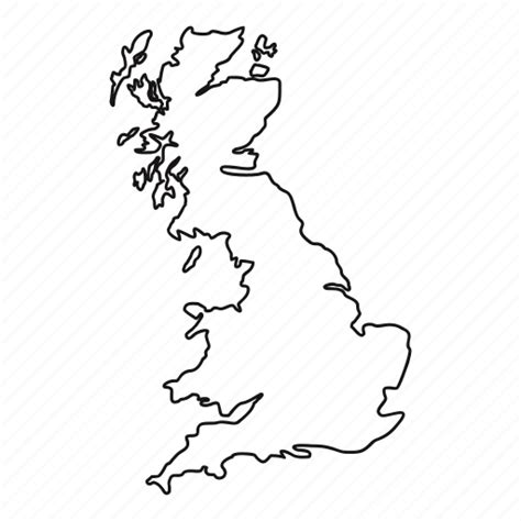 Great Britain Map Outline Park Boston Zone Map