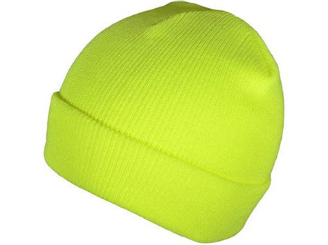 Neon Yellow Cuff Winter Beanie Bulk Caps Wholesale Headwear