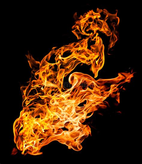 Fire Flames On Black Stock Photo Image Of Abstract Closeup 33756130