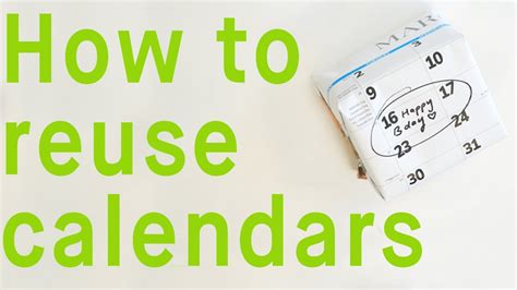 How To Reuse And Recycle Old Calendars Youtube