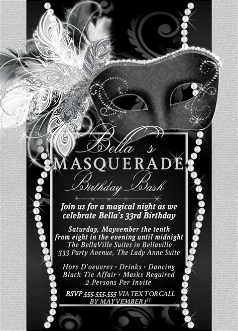 Masquerade Ball Invitation Wording Lovely Masquerade Party Invitation