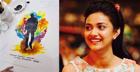 Keerthy Sureshs Art Work For Vijay On His Birthday