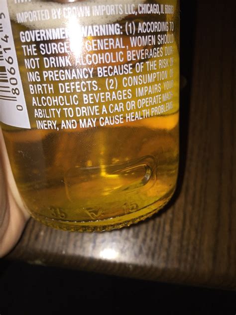 Indentation on the lower part of my Corona bottle ...