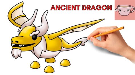 How To Draw Ancient Dragon Pet Roblox Adopt Me Cute Easy Step By