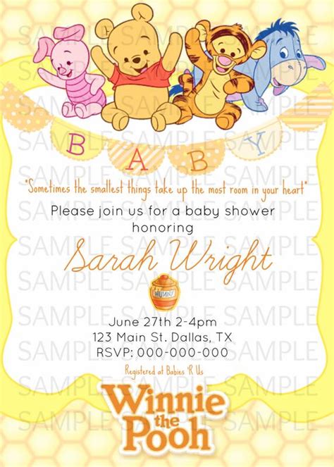 We had our classic winnie the pooh baby shower this past weekend and it turned out great! KaitlinsKardsNMore on Etsy