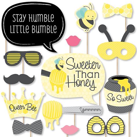 Honey Bee Baby Shower Or Birthday Party Photo Booth Props Kit 20