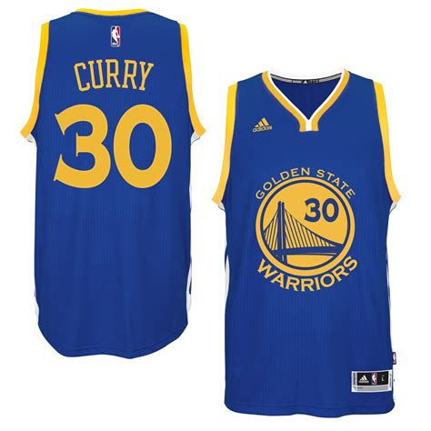 Mens Golden State Warriors Stephen Curry Adidas Royal Player Swingman Road Jersey