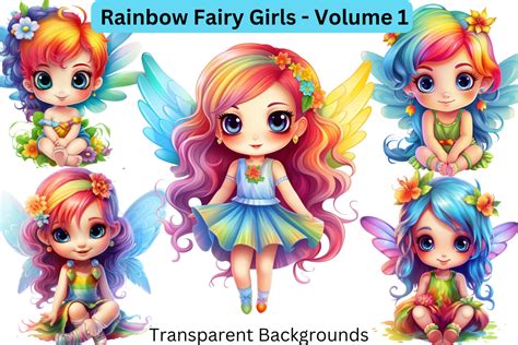 Rainbow Fairy Girls Volume 1 Graphic By Imagination Station · Creative