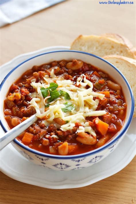 Crock Pot Vegetarian Chili Slow Cooker The Busy Baker