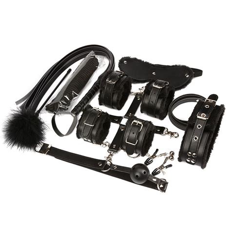 Pcs Set Adult Games Bdsm Bondage Restraints Pu Leather Collar Hand Cuffs For Sex Whips Mouth