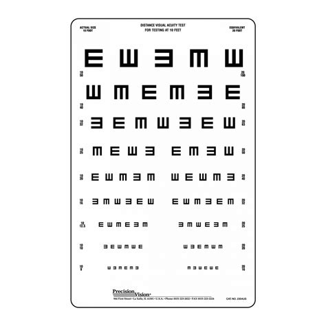 Printable Eye Chart Snellen Eye Chart Free Printable Paper 50