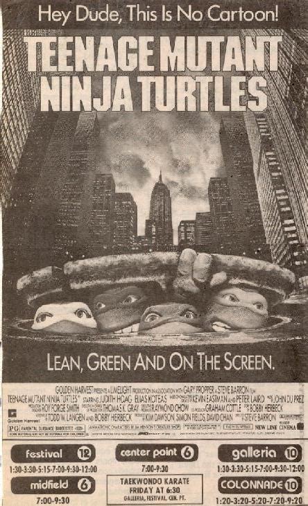 1990 Teenage Mutant Ninja Turtles The Movie Newspaper Ad