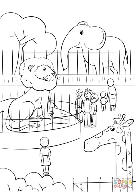 Zoo Animals coloring page | Free Printable Coloring Pages