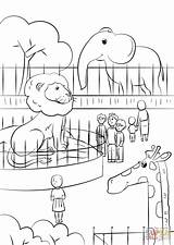 Coloring Zoo Animals Pages Printable Drawing Paper sketch template