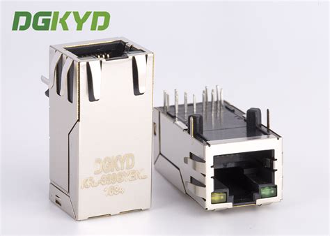 33mm Length Right Angle 1000mb Gigabit Rj45 Connector Module Integrated