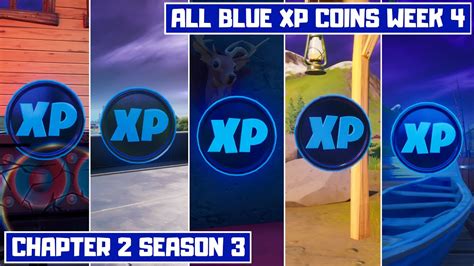 • search chests in different named locations (5). All 5 Blue XP Coins Locations Week 4! - Secret XP Coins ...