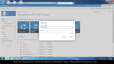 How To Edit Quick Launch Navigation Links In Sharepoint 2013 Youtube