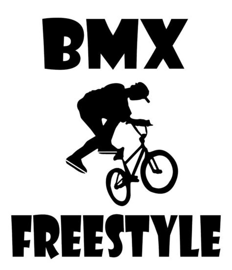 Bmx Freestyle Vinyl Decal Black Or White 75 X 65 In Ebay