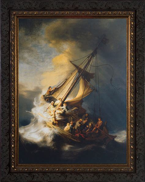 Storm On The Sea Of Galilee By Rembrandt Framed Art Catholic To The
