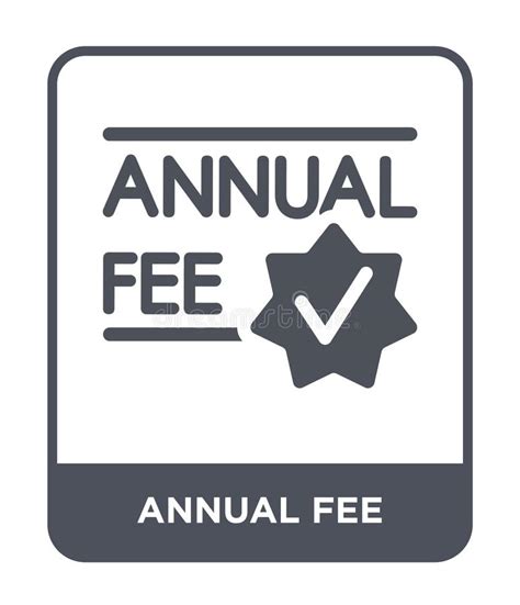 Annual Fee Icon In Trendy Design Style. Annual Fee Icon Isolated On White Background. Annual Fee ...