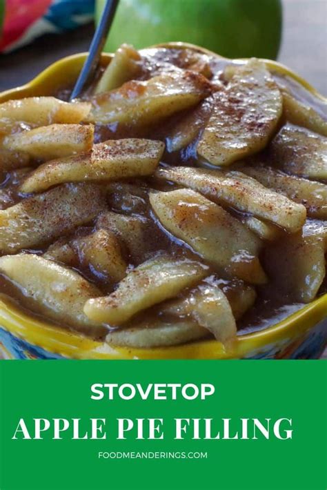 Stovetop Apple Pie Filling Food Meanderings Recipe In 2022 Apple Pies Filling Pie Filling