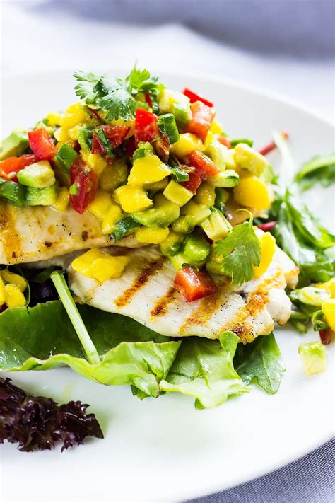 After the chicken is done cooking, top with mango salsa and sliced avocado. Chicken Paillard with an Mango and Avocado Salsa. The ...
