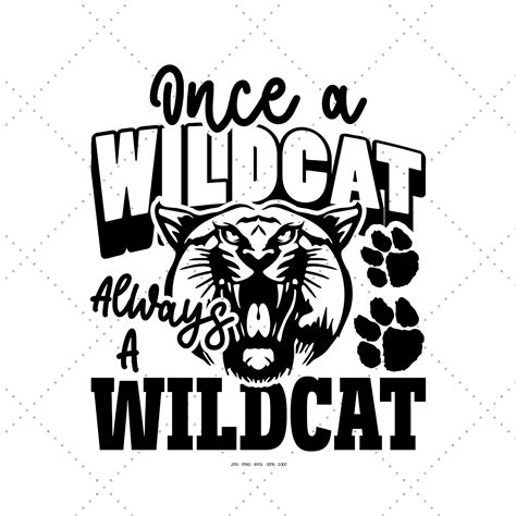 Wildcat Svg Once A Wildcat High School Graduate For School Etsy Australia